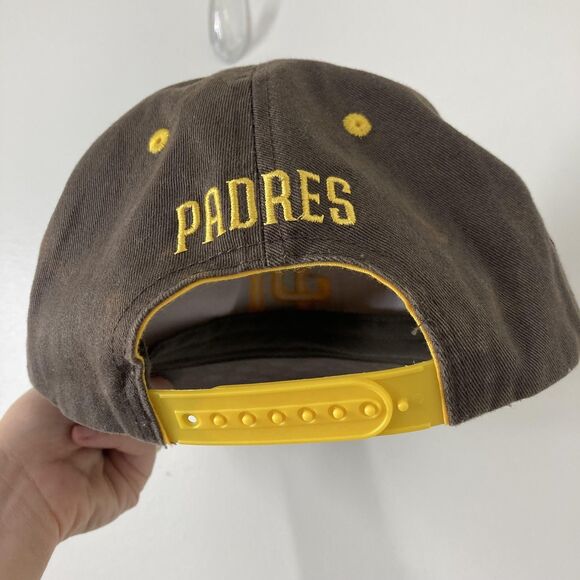 San Diego Padres Hat Cap Snap Back Brown Yellow MLB Baseball Opening Series Mens - Picture 7 of 11